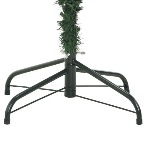 Sztuczna choinka Zielono-biały 240 cm PVC, Metal i Plastik