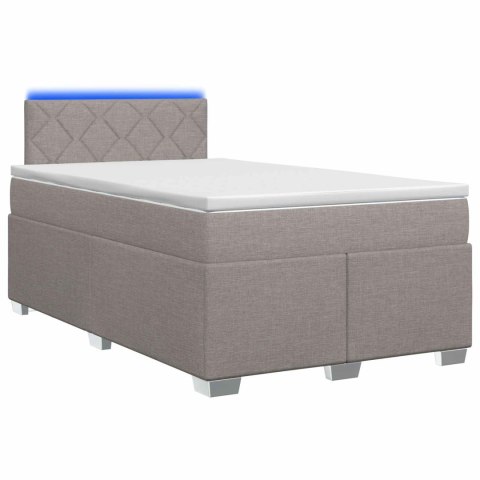 Łóżko Box Spring z materacem i LED Ciemnoszary 120 x 200 cm