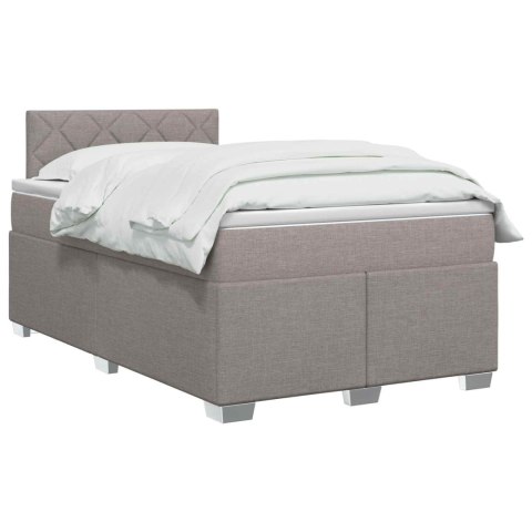 Łóżko Box Spring z materacem i LED Ciemnoszary 120 x 200 cm