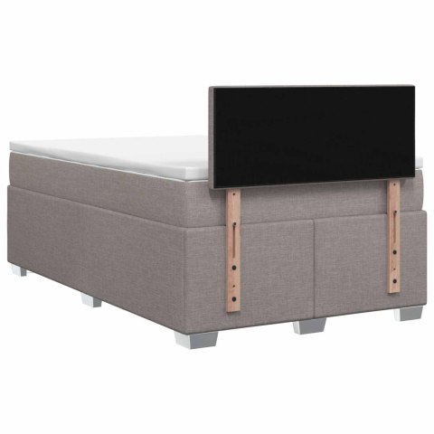 Łóżko Box Spring z materacem i LED Ciemnoszary 120 x 200 cm