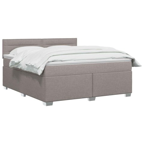Łóżko Box Spring z materacem i LED Ciemnoszary 140 x 190 cm
