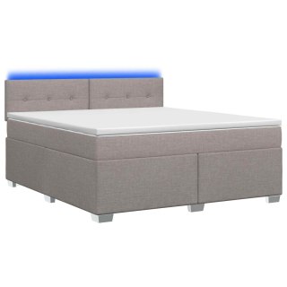 Łóżko Box Spring z materacem i LED Ciemnoszary 180 x 200 cm