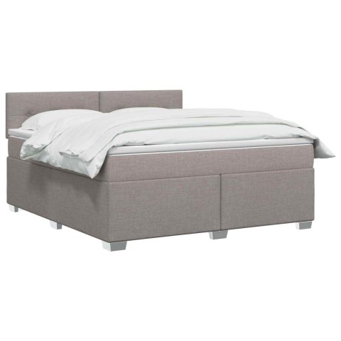 Łóżko Box Spring z materacem i LED Ciemnoszary 180 x 200 cm
