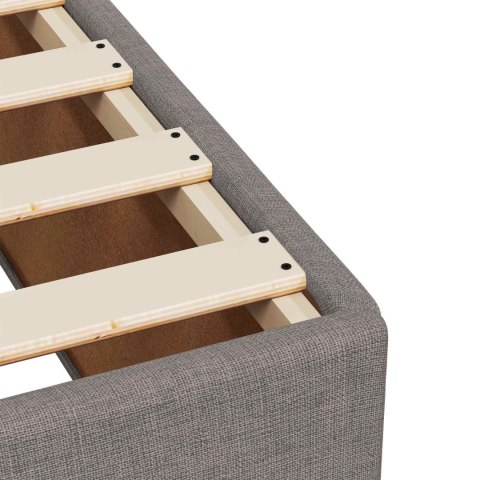 Łóżko Box Spring z materacem i LED Ciemnoszary 180 x 200 cm