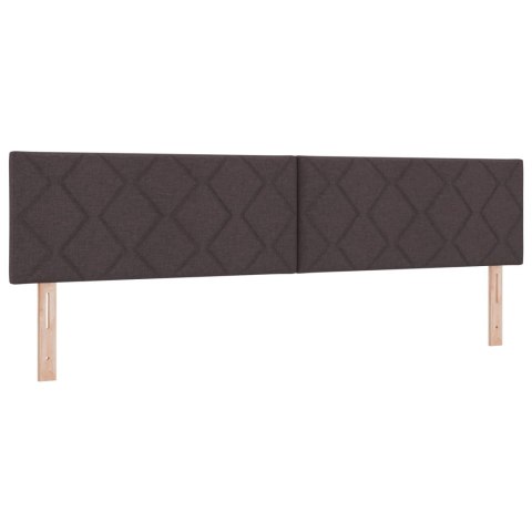 Łóżko Box Spring z materacem i LED Ciemny brąz 200 x 200 cm