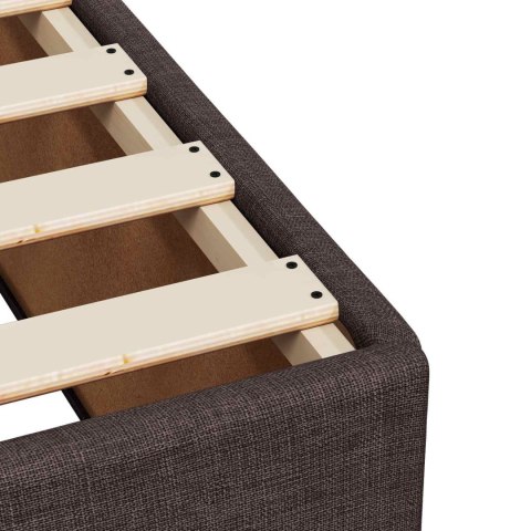 Łóżko Box Spring z materacem i LED Ciemny brąz 200 x 200 cm