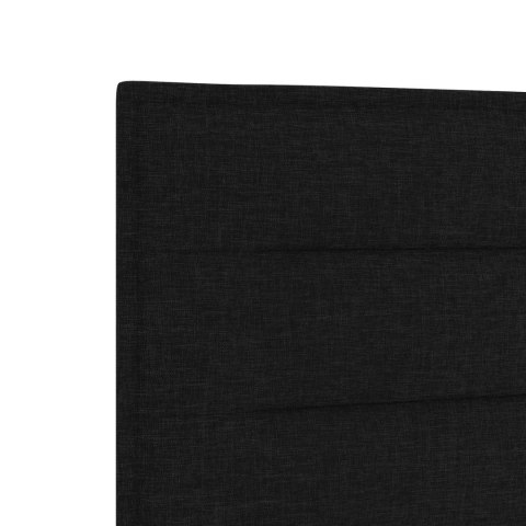 Łóżko Box Spring z materacem i LED Czarny 180 x 200 cm tkanina