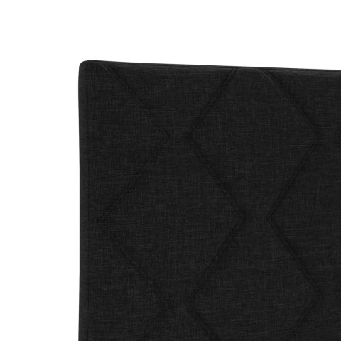 Łóżko Box Spring z materacem i LED Czarny 200 x 200 cm tkanina