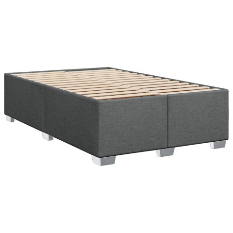 Łóżko Box Spring z materacem i LED ciemnoszary 120 x 200 cm