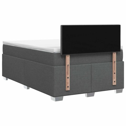 Łóżko Box Spring z materacem i LED ciemnoszary 120 x 200 cm