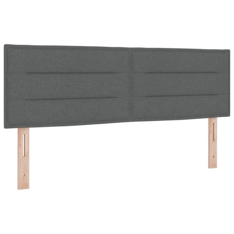 Łóżko Box Spring z materacem i LED ciemnoszary 160 x 200 cm