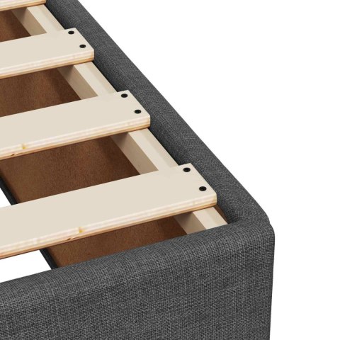 Łóżko Box Spring z materacem i LED ciemnoszary 160 x 200 cm
