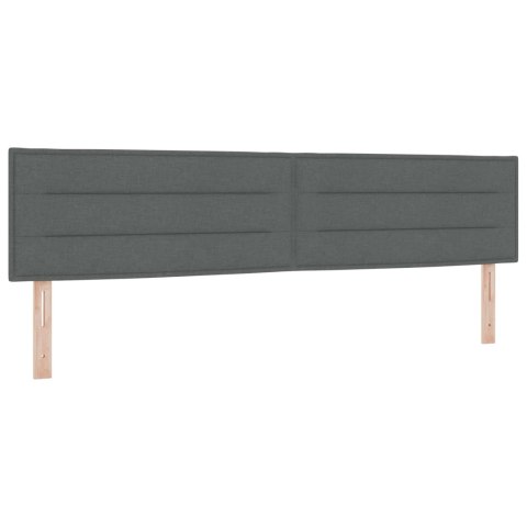 Łóżko Box Spring z materacem i LED ciemnoszary 200 x 200 cm