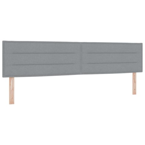 Łóżko Box Spring z materacem i LED jasnoszary 200 x 200 cm