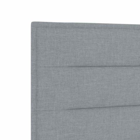 Łóżko Box Spring z materacem i LED jasnoszary 200 x 200 cm