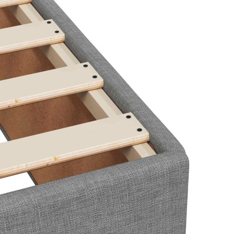 Łóżko Box Spring z materacem i LED jasnoszary 200 x 200 cm
