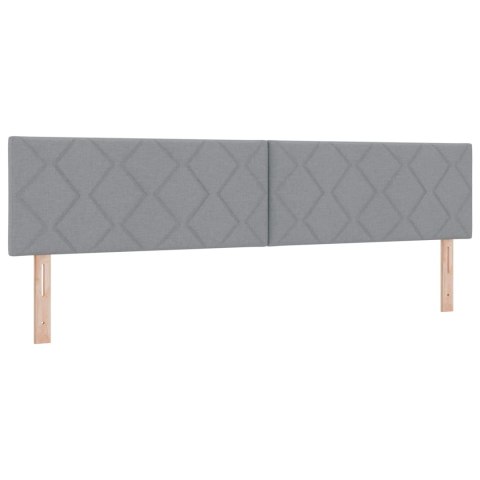 Łóżko Box Spring z materacem i LED jasnoszary 200 x 200 cm