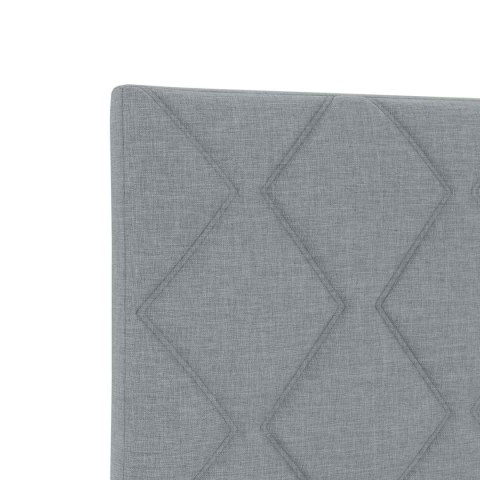 Łóżko Box Spring z materacem i LED jasnoszary 200 x 200 cm