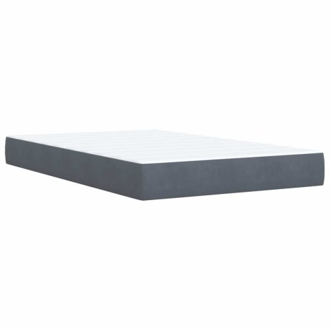 Łóżko Box Spring z materacem i LED ciemnoszary 120 x 200 cm