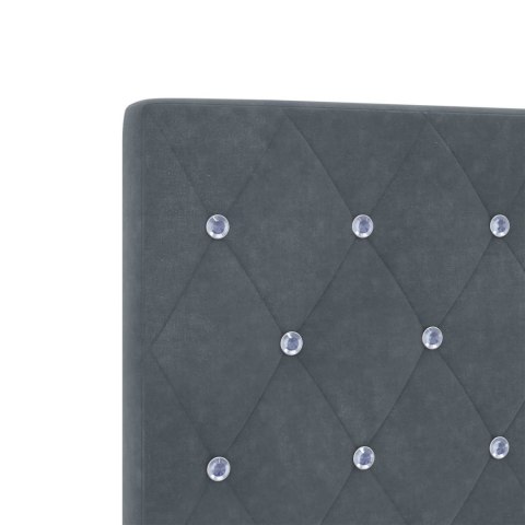 Łóżko Box Spring z materacem i LED ciemnoszary 120 x 200 cm