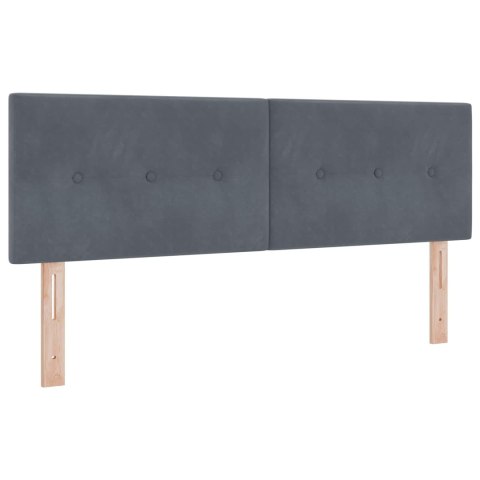 Łóżko Box Spring z materacem i LED ciemnoszary 140 x 190 cm