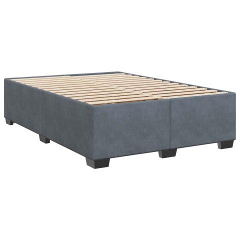 Łóżko Box Spring z materacem i LED ciemnoszary 160 x 200 cm