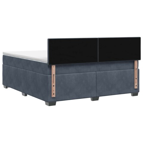 Łóżko Box Spring z materacem i LED ciemnoszary 160 x 200 cm