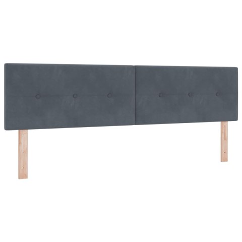 Łóżko Box Spring z materacem i LED ciemnoszary 180 x 200 cm