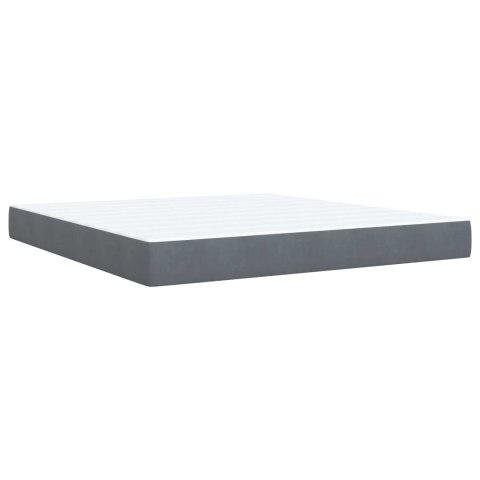 Łóżko Box Spring z materacem i LED ciemnoszary 180 x 200 cm
