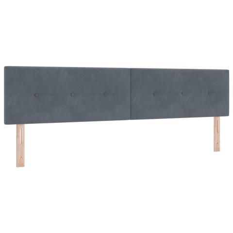 Łóżko Box Spring z materacem i LED ciemnoszary 200 x 200 cm