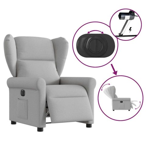 Elektryczny fotel rozkładany Cloud Grey Fabric