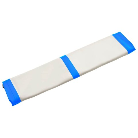 Mata gimnastyczna z pompką, 200x100x10 cm, PVC, niebieska