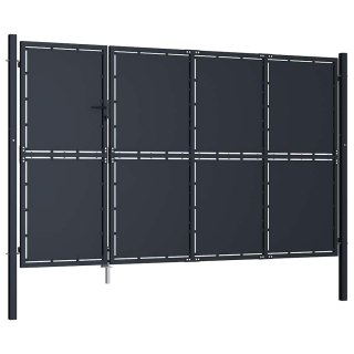Brama ogrodowa stalowa 350x200 cm antracyt