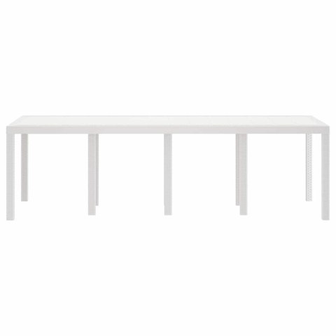 Stół Ogrodowy Biały 250 x 100 x 73 cm polirattan