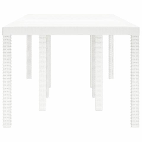 Stół Ogrodowy Biały 250 x 100 x 73 cm polirattan