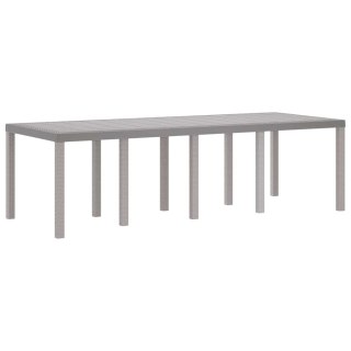 Stół Ogrodowy Jasnoszary 250 x 100 x 73 cm polirattan