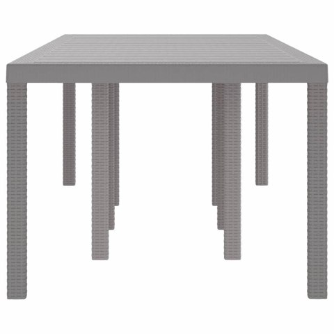Stół Ogrodowy Jasnoszary 250 x 100 x 73 cm polirattan