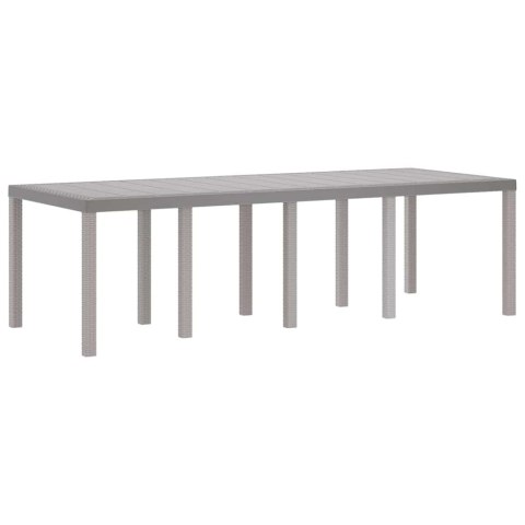 Stół Ogrodowy Jasnoszary 250 x 100 x 73 cm polirattan