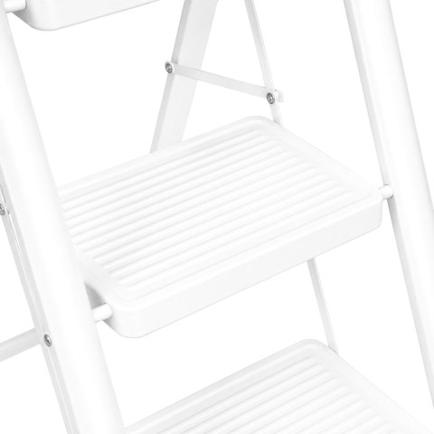 Drabinka składana metalowa EASYSTEP 3 stopniowa WHITE