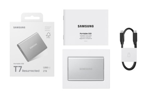 Dysk zewnętrzny SSD Samsung T7 Resurrected 2TB Srebrny