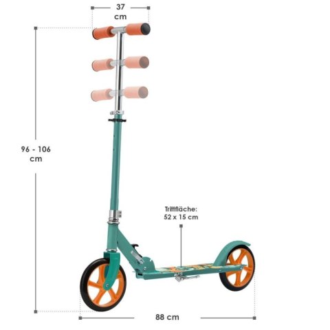 Hulajnoga dziecięca składana 20 cm, mięta, ABEC7, do 100 kg