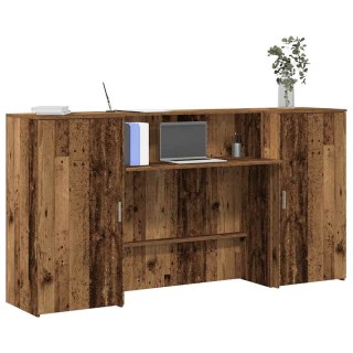 Biurko recepcyjne Stare drewno 200x50x103,5 cm Drewno klejone