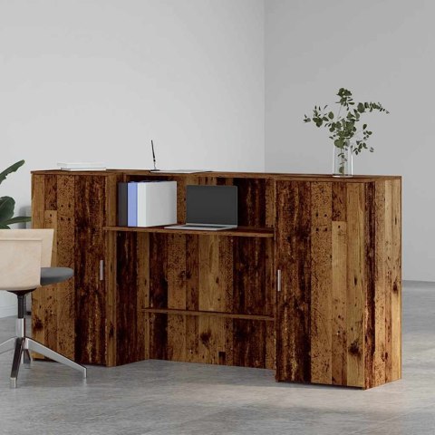 Biurko recepcyjne Stare drewno 200x50x103,5 cm Drewno klejone