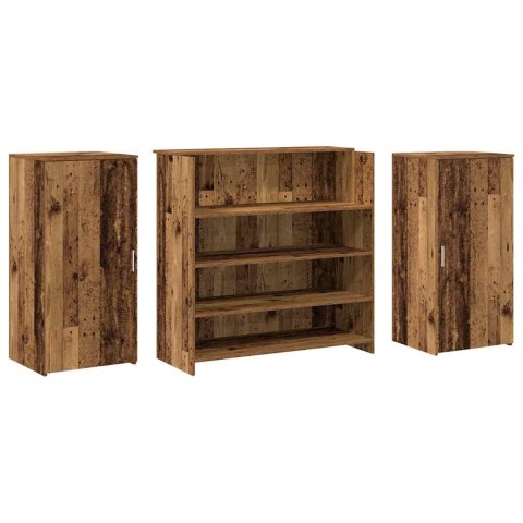 Biurko recepcyjne Stare drewno 200x50x103,5 cm Drewno klejone