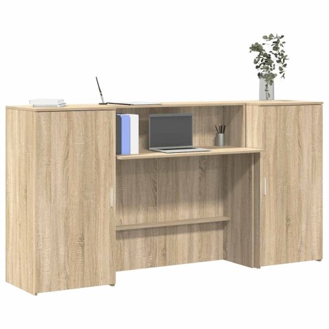 Biurko recepcyjne dąb sonoma 200x50x103,5 cm Drewno klejone