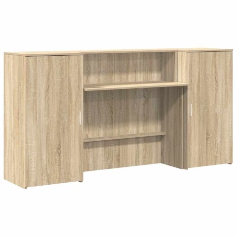 Biurko recepcyjne dąb sonoma 200x50x103,5 cm Drewno klejone