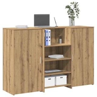 Biurko recepcyjne dąb artisan 155x50x103,5 cm Drewno klejone
