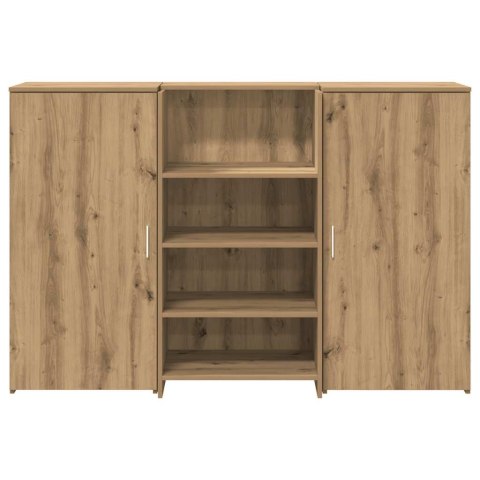 Biurko recepcyjne dąb artisan 155x50x103,5 cm Drewno klejone