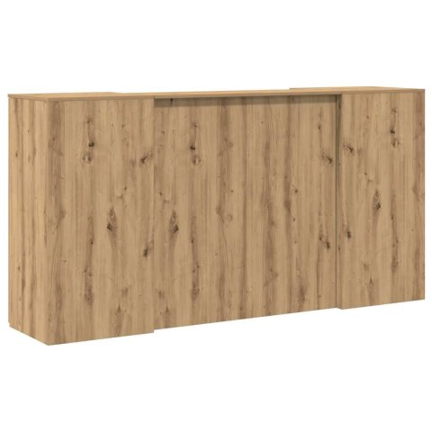 Biurko recepcyjne dąb artisan 200x50x103,5 cm Drewno klejone