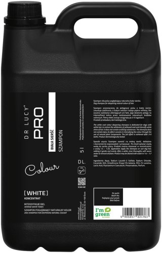 DR LUCY - PRO WHITE 5 L - SZAMPON DLA PSÓW O BIAŁEJ I JASNEJ SIERŚCI